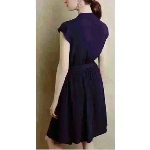 ANTHROPOLOGIE MAEVE SMALL NORONHA WRAP DRESS PURPLE FLOWY CAP SLEEVE EXQUISITE - Picture 10 of 10